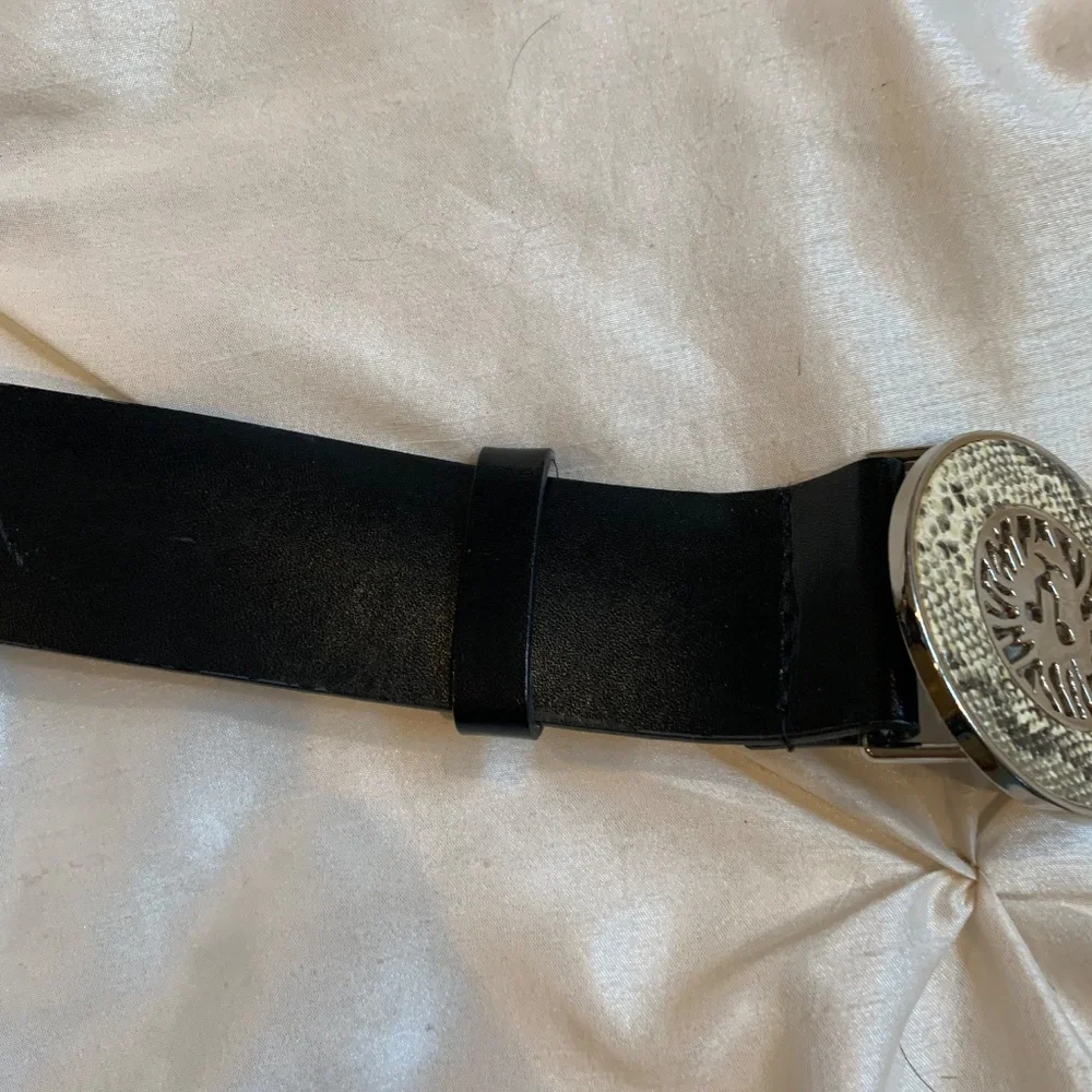 Anne Klein Black Synthetic/Leather Belt sz M